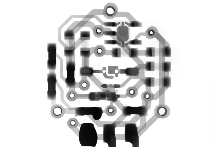 Circuit électronique au rayon X